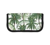 BYwenhopnbs Estuche de Lona de Gran Capacidad con diseño de Palmeras y Hojas Tropicales para niñas.