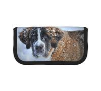 BYwenhopnbs Estuche de Lona de Gran Capacidad con diseño de Perro San Bernardo, Organizador para lápices y lápices para niñas.