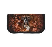BYwenhopnbs Estuche de Lona de Gran Capacidad con diseño de Perros bóxer y otoño, Organizador para lápices y lápices para niñas.