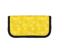 BYwenhopnbs Estuche de Lona de Gran Capacidad con diseño de Sol Amarillo y Naturaleza, Organizador para lápices y bolígrafos, Ideal para niñas.
