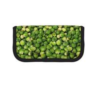 BYwenhopnbs Estuche de Lona de Gran Capacidad con Estampado de Coles de Bruselas Verdes, Organizador para lápices y lápices para niñas.