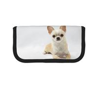 BYwenhopnbs Estuche de Lona para lápices de Gran Capacidad, Organizador de bolígrafos, Ideal para niñas, diseño de Chihuahua, Animales Salvajes, mamíferos de Raza Pura.
