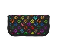 BYwenhopnbs Estuche para lápices de Gran Capacidad con diseño de Patas de Perro arcoíris y Adorable Animal de compañía, Organizador de bolígrafos, Bolsa de Lona para niñas.