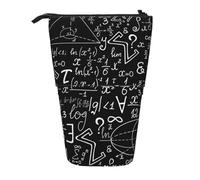 BYwenhopnbs Estuche para lápices de matemáticas Educativo Negro de Regreso a la Escuela, Estuche telescópico para lápices