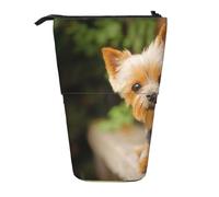 BYwenhopnbs Estuche para lápices de Pared con diseño de Yorkshire Terrier Bokeh, Bonitos Perros, Estuche telescópico para lápices