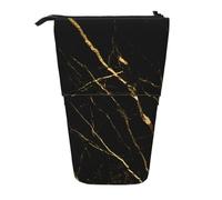 BYwenhopnbs Estuche para lápices de pie con diseño de mármol Negro Dorado y Naturaleza, Estuche telescópico para lápices