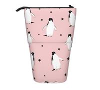 BYwenhopnbs Estuche para lápices de pie con diseño de pingüinos, Estrellas y Aves Marinas, Estuche telescópico para lápices
