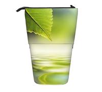 BYwenhopnbs Estuche para lápices telescópico con diseño de Hojas Verdes Que se reflejan en el Agua del río.