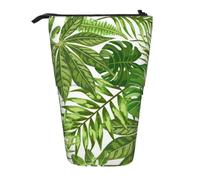 BYwenhopnbs Estuche para lápices telescópico con Hojas Tropicales, Palmeras exóticas, follaje de Jungla, Plantas de Moda, Naturaleza, Color Verde