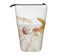 BYwenhopnbs Estuche para lápices telescópico con impresión de Conchas y Estrellas de mar en la Playa
