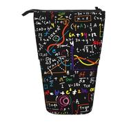 BYwenhopnbs Estuche para lápices telescópico con impresión de fórmulas matemáticas Coloridas