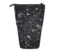 BYwenhopnbs Estuche para lápices telescópico con Soporte Vertical con Estampado de Galaxia Brillante, no con Purpurina Real