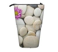 BYwenhopnbs Estuche para lápices telescópico con Soporte y Estampado de Piedras y claveles Rosas