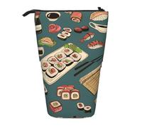BYwenhopnbs Estuche para lápices Vertical de Colores con diseño de Sushi y Rollos, Bolsa telescópica para lápices