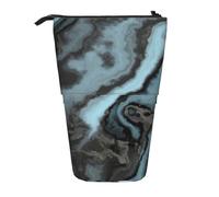 BYwenhopnbs Estuche para lápices Vertical de Granito Verde Azulado Oscuro, Estuche telescópico para lápices