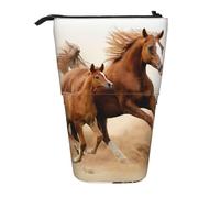 BYwenhopnbs Estuche para lápices Vertical Horses Cubs Two Run, Estuche telescópico para lápices