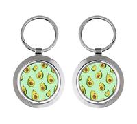 BYwenhopnbs Hay muchos aguacates que son llavero giratorio de acero inoxidable para coche