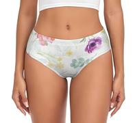 BYwenhopnbs Hermosa primavera fresca floral, ropa interior cómoda y suave para mujer, multicolor, XS