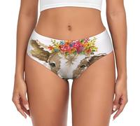 BYwenhopnbs Linda vaca de acuarela, calzoncillos de apoyo para mujer, ropa interior cómoda y suave para mujer, multicolor, M