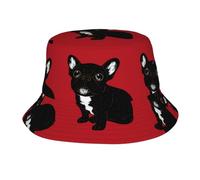BYwenhopnbs Lindo Cachorro de Bulldog francés atigrado, Sombreros Tipo Cubo para Hombre, Sombrero Tipo Cubo Informal para Exteriores con protección UV para el Sol