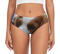 BYwenhopnbs Lindo Cavalier King Charles Spaniel, Calzoncillos de Soporte para Mujer, Bolsa, Ropa Interior Suave y cómoda para Mujer
