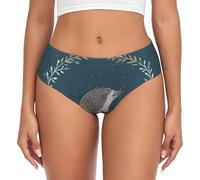 BYwenhopnbs Lindo Erizo pequeño, Calzoncillos de Soporte para Mujer, Bolsa, Ropa Interior cómoda y Suave para Mujer