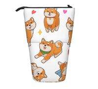 BYwenhopnbs Lindo y Divertido Estuche para lápices de pie con diseño de Shiba Inu, Bolsa telescópica para lápices