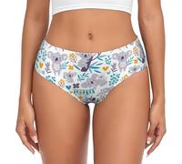 BYwenhopnbs Lindos osos koala y flores, calzoncillos de apoyo para mujer, ropa interior cómoda y suave para mujer, multicolor, 4XL