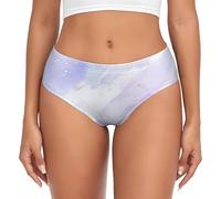 BYwenhopnbs Mármol morado pastel líquido, calzoncillos de apoyo para mujer, ropa interior cómoda y suave para mujer, multicolor, 4XL