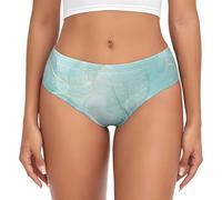 BYwenhopnbs Mármol verde menta pastel, calzoncillos de apoyo para mujer, ropa interior cómoda y suave para mujer, multicolor, L