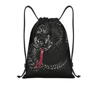BYwenhopnbs Mochila con cordón Cool Black Cobra Snake, mochila ligera para gimnasio para hombres y mujeres.