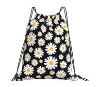 BYwenhopnbs Mochila con cordón para gimnasio, deportiva y resistente al agua, con diseño de margaritas florales, para mujeres y hombres.