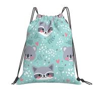 BYwenhopnbs Mochila deportiva con cordón de mapache y koala, resistente al agua, para gimnasio, para mujeres y hombres.