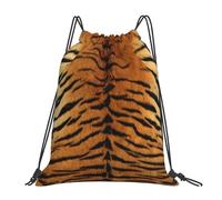 BYwenhopnbs Mochila deportiva con cordón de piel sintética de tigre siberiano, resistente al agua, para hombre y mujer.