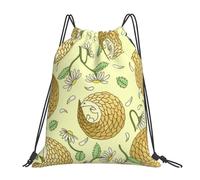 BYwenhopnbs Mochila deportiva con cordón Pangolines y margaritas, resistente al agua, para hombre y mujer