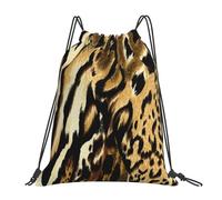 BYwenhopnbs Mochila deportiva con cordón, resistente al agua, con diseño de leopardo, león y tigre, ideal para gimnasio, para hombres y mujeres.