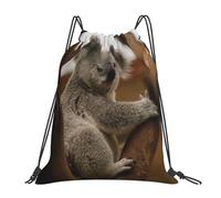 BYwenhopnbs Mochila deportiva con cordón y diseño de koala en el árbol, resistente al agua, para hombre y mujer.