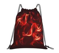 BYwenhopnbs Mochila deportiva con cordón y diseño de llamas rojas, resistente al agua, para gimnasio, para mujeres y hombres