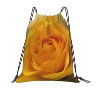 BYwenhopnbs Mochila deportiva con cordón y diseño de pétalos de rosa amarilla, resistente al agua, para gimnasio, para mujeres y hombres.