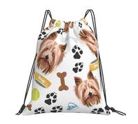 BYwenhopnbs Mochila deportiva con cordón y diseño de Yorkshire Terrier, resistente al agua, para hombre y mujer