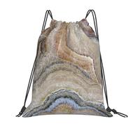 BYwenhopnbs Mochila deportiva con cordón y estampado azul pálido de piedra ónix, resistente al agua, para gimnasio, para hombre y mujer.