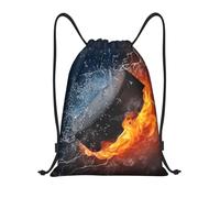 BYwenhopnbs Mochila ligera con cordón para hockey sobre hielo y fuego, ideal para gimnasio, para hombres y mujeres.