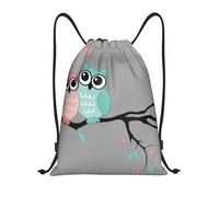 BYwenhopnbs Mochila ligera con cordón y diseño de pareja de búhos para gimnasio, ideal para hombres y mujeres.