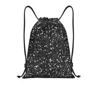 BYwenhopnbs Mochila ligera de gimnasio para hombres y mujeres, color blanco, plateado y gris con purpurina de diamante.