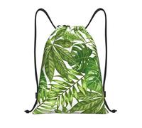 BYwenhopnbs Mochila ligera para gimnasio con estampado de hojas tropicales, palmeras exóticas, estilo jungla, plantas y naturaleza.