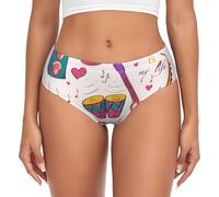 BYwenhopnbs Music Records Blues Music Is My Life Theme, calzoncillos de apoyo para mujer, ropa interior cómoda y suave para mujer, multicolor, XXL