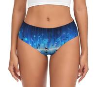 BYwenhopnbs Nota Musical Azul, Calzoncillos de Soporte para Mujer, Bolsa, Ropa Interior Suave y cómoda para Mujer