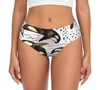 BYwenhopnbs Orcas de acuarela, calzoncillos de apoyo para mujer, ropa interior cómoda y suave para mujer, multicolor, 4XL