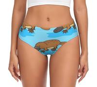 BYwenhopnbs Ornitorrinco Australiano Divertido, Calzoncillos de Soporte para Mujer, Bolsa cómoda y Suave, Ropa Interior para Mujer