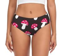 BYwenhopnbs Patrón de hongos de hongos, calzoncillos de apoyo para mujer, ropa interior cómoda y suave para mujer, multicolor, XS